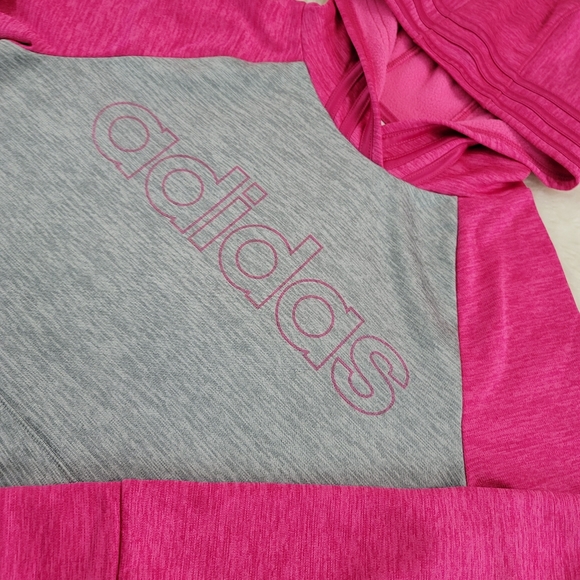 Adidas Girls Colorblock Hoodie Sz Large - Picture 3 of 16